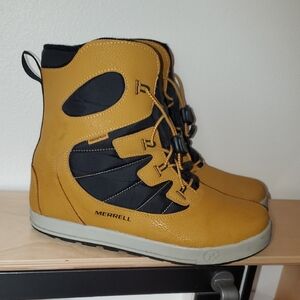 Merrell Kids Mustard and Black Adventure Boots